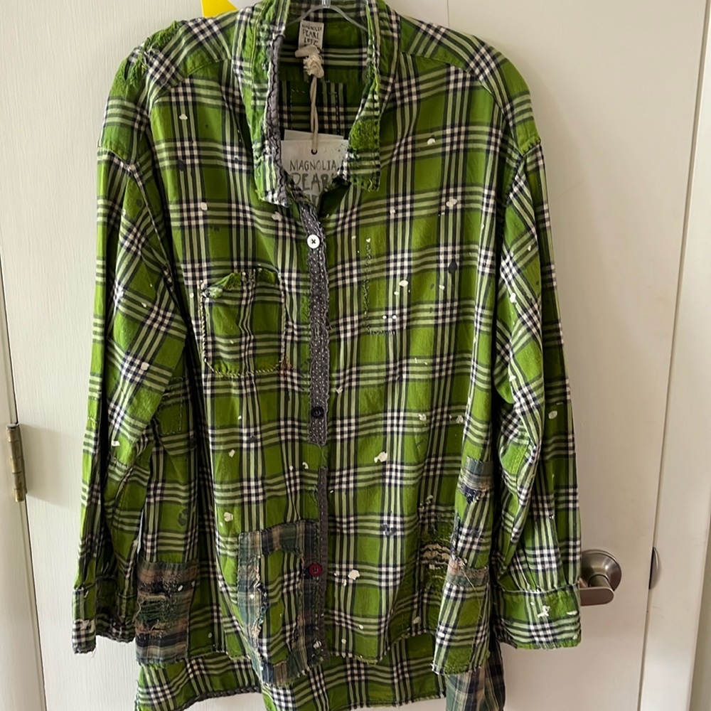 NWT Magnolia Pearl Check Addison Workshirt!